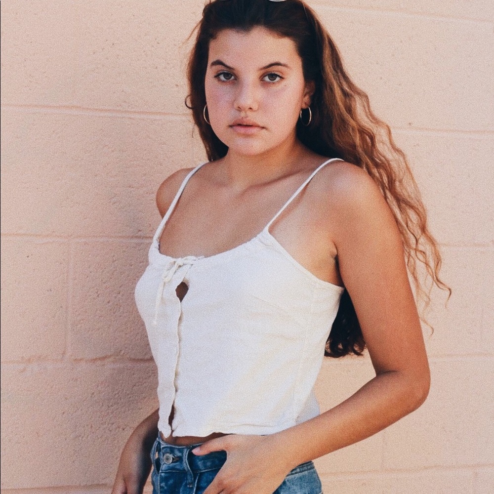 Light yellow brandy Melville crop